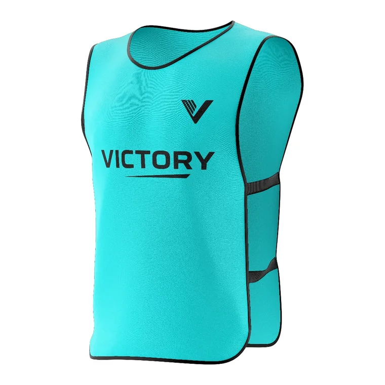 Victory Training Bibs – design 2 in sky blue & teal, custom team apparel by Gallian Sports