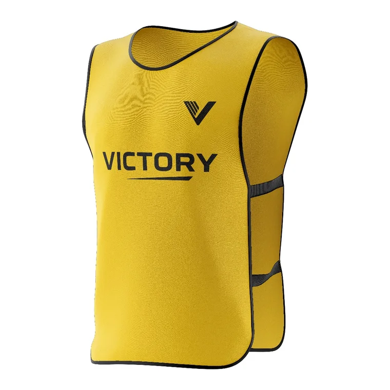 Victory Training Bibs – design 4 in gold & yellow, custom team apparel by Gallian Sports
