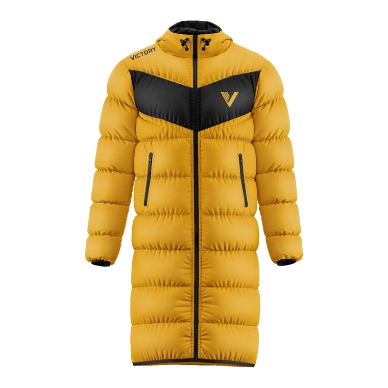 Victory Long Stadium Coat, custom off-field teamwear by Gallian Sports