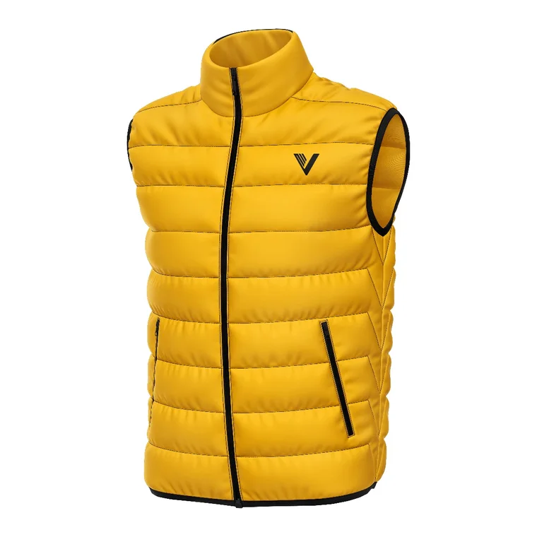 Victory Gilet – design 3 in gold, custom team apparel by Gallian Sports