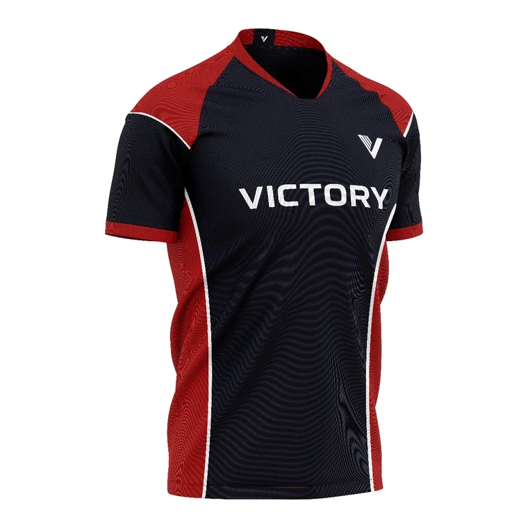 Victory Sublimated Training Jersey – design 5 in black, custom team apparel by Gallian Sports