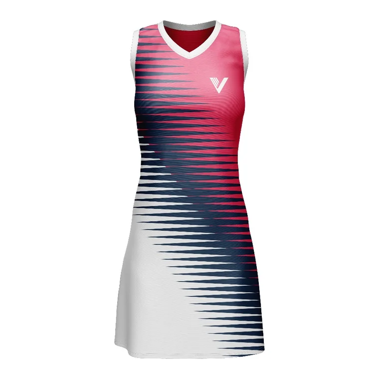 Victory Netball Dress, custom off-field teamwear by Gallian Sports