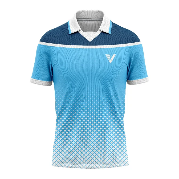 Victory Performance Polo – design 7 in sky blue, custom team apparel by Gallian Sports