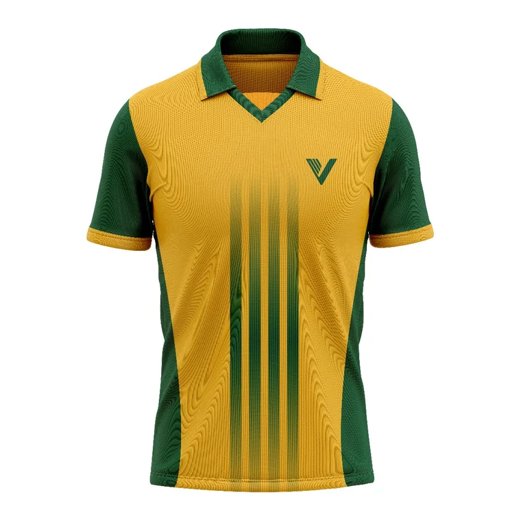 Victory Performance Polo – design 9 in gold, custom team apparel by Gallian Sports