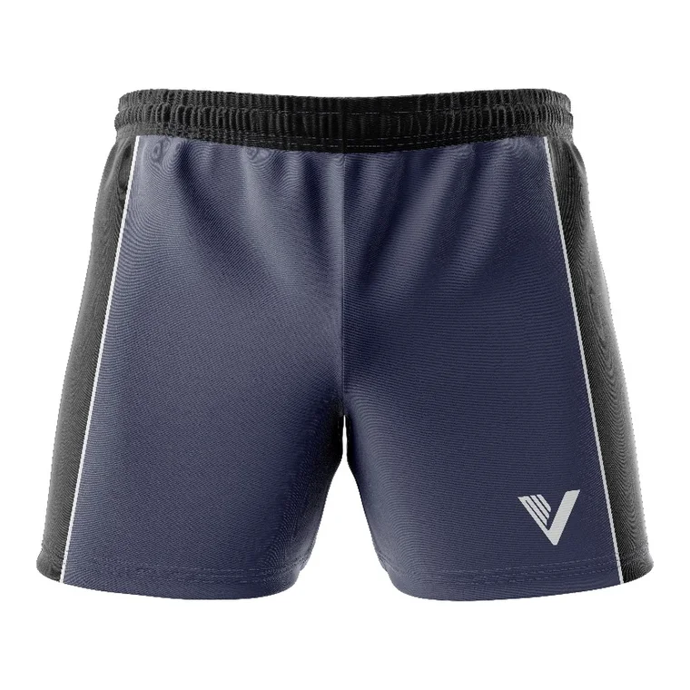 Victory Training Shorts – design 2 in charcoal & navy, custom team apparel by Gallian Sports