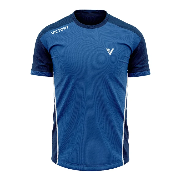 Victory Training Tee – design 2 in royal blue & navy, custom team apparel by Gallian Sports
